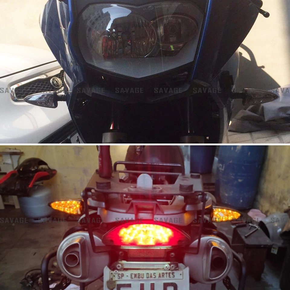 Indicador de luz de señal de giro LED delantero/trasero para BMW R1200GS R1200R R1200 ADV Foto 2 de 4