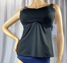 NWT 74 Athleta 34D/DD 34D/DD 34 D DD Black Bondi Bra Cup Tankini Top 657719
