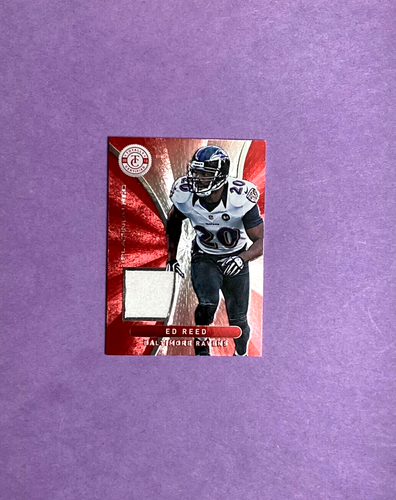 2012 Totally Certified Ed Reed Platinum Red Jersey Relic /299 Ed Reed ...