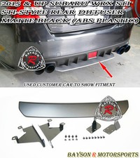 Fits 15-21 Subaru Wrx Sti 4dr St-style Rear Diffuser Abs - Satin Black Fits 15-21 Subaru Wrx Sti 4dr St-style Rear Diffuser Abs - Satin Black