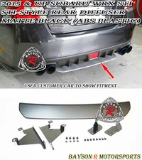 Fits 15-21 Subaru WRX STi 4dr ST-Style Rear Diffuser (ABS) - Satin Black