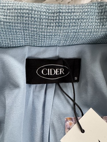 NWT Cider Corduroy Collar Pocket Button Light Blue Blazer Women Size Small S - Picture 9 of 16