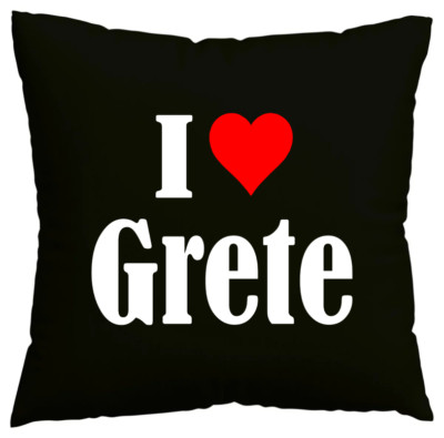 Kissenbezug I Love Grete Ich liebe Grete Schwarz 103198
