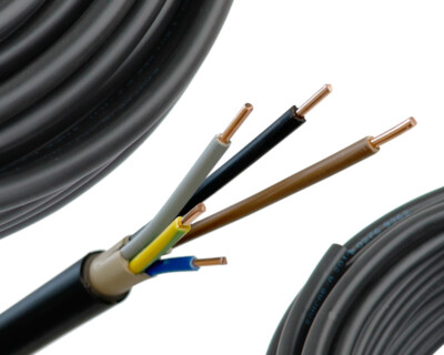 (2,86 /m)NYY-J 5x2,5mm² / 5G2,5 Erdkabel Meterware 10-100m