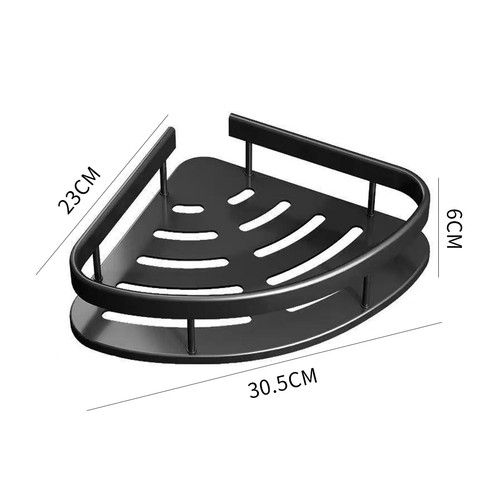 2/4x Duschregal Duschkorb Ohne Bohren Badregal Duschregal Eckregal Aluminium DHL - Bild 2 von 5