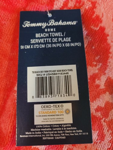 Tommy Bahama Beach Towel Pinapple 36 x 68 Cotton OEKO-TEX Extra Large Soft - Picture 5 of 6