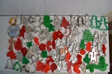 84 Christmas Cookie Cutter Lot Collectible Holiday Shapes Santa Gingerbread Tree