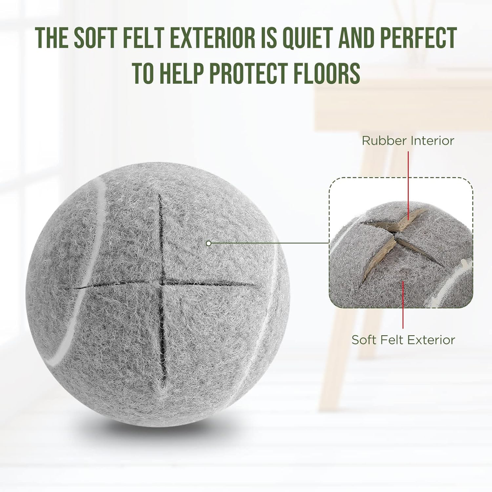 100 Pcs Precut Tennis Balls Bulk for Furniture Legs Tennis Ball Chair