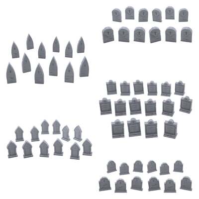 Mausoleum Graveyard Tombstones, 3D Printed Tabletop RPG Scenery Wargame 28mm