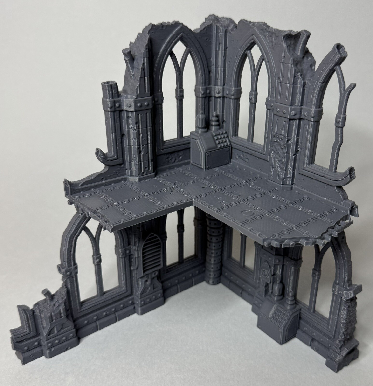 Gothic Ruined Tower B (x2) Terrain Scenery for Warhammer 40k Tabletop