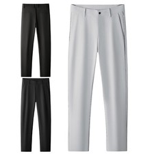 Men  Breathable Golf Pants Slim Fit Golf Casual Pants Wrinkle-Resistant No-Iron