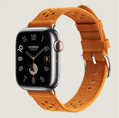 Brand New! Apple Watch Hermès - 41mm Orange Tricot Single Tour