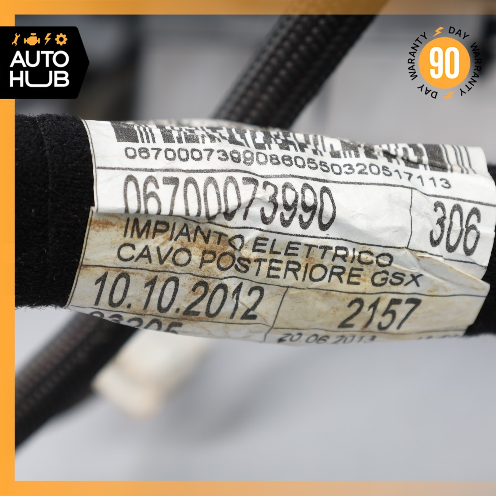 2014 Maserati Quattroporte M156 S Q4 Rear Trunk Fuse Box Wiring Harness OEM