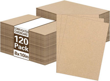 120 Pack Corrugated Cardboard Sheets 8x10 Inch Kraft Craft Packaging Art