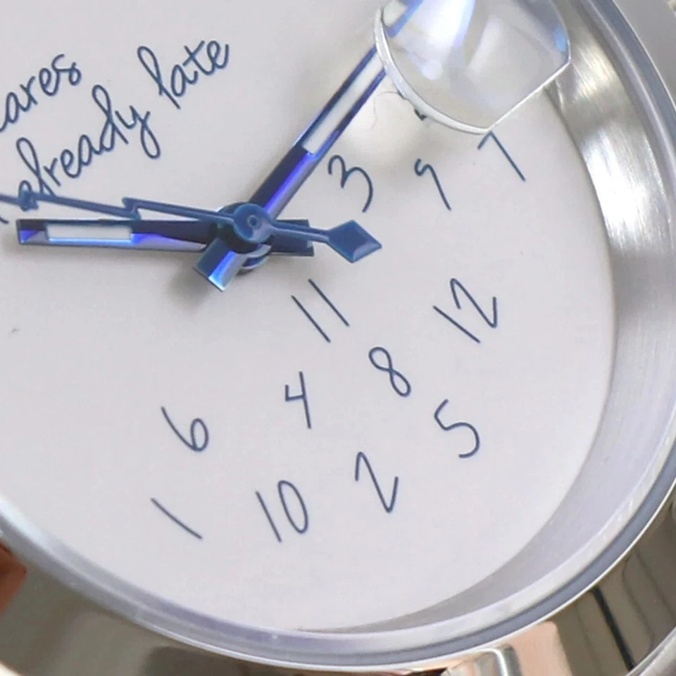 Роскошные автоматические сапфировые часы Who Cares I'm Already Late NH35 36/39 мм - Изображение 4 из 4