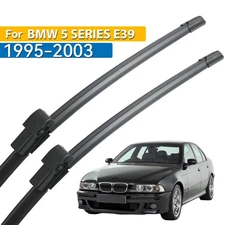 2Pcs Front Windshield Flat Wiper Blades For BMW 5 Series E39 1995-2003 26"22"