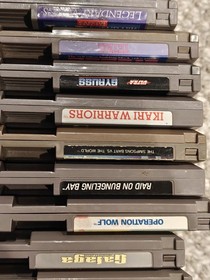 Huge NES 50 Game Lot Super Mario Tetris Metal Gear Excitebike Bionic Commando