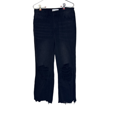 Vervet Womens Jeans Flying Monkey 90s Vintage Crop Flared Distressed V2736BK 27