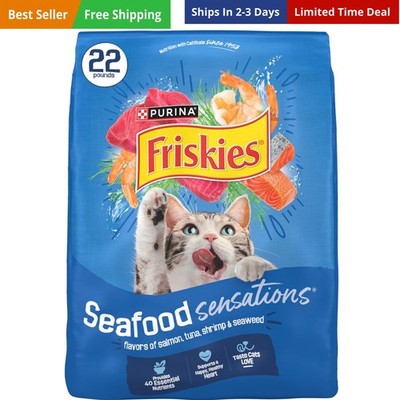 Purina Dry Cat Food Seafood Sensations With Salmon, Tuna, and Shrimp Flavors ...