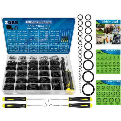 #ad Complete 1086 Pc Nitrile O Ring Assortment with 32 Sizes amp; Assorted Picks $38.39