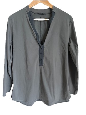 TRANSIT PAR SUCH Shirt Grey Long Sleeve Kaftan Blouse Size 3 / 8 US /12 AU NEW