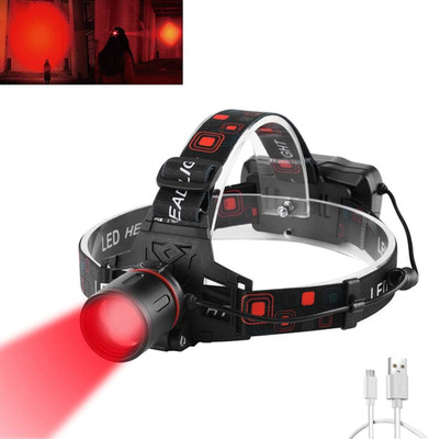 Hunting Headlamp Red Light Rechargeable, 1000 Lumens Red LED Head Light Zoomable