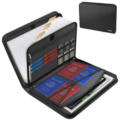 Accordion File Organizer,13 Pockets Fireproof Expanding File Folder with Mult...
