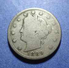 1889 Liberty V Nickel  VG