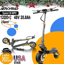 Electric Scooter 48v 2400W For Adult 10"Off Road Fat Tires Doul Motor E-Scooter