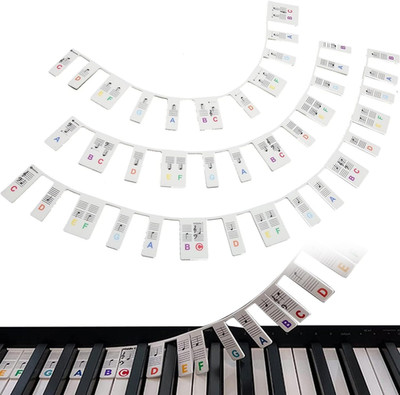 Piano Notes Guide for Beginners   88-Key Full Size Piano Stickers, Removable Key