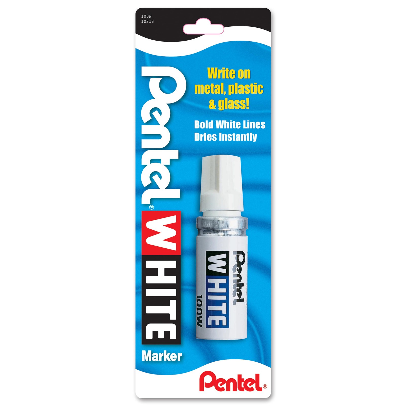 Pentel Permanent Marker, White, Broad Point, 1 1 Count (Pack
