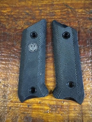 RUGER Factory MARK II MKIII Black Polymer Grips & Silver Eagle Medallion MK2