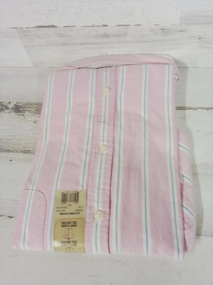 Men's New Old Stock Faded Glory Pink Button Up  3XL New  Short Sleeve - Image 4 of 4