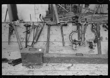 Photo:Tools and equipment of oil field worker, Kilgore, Texas