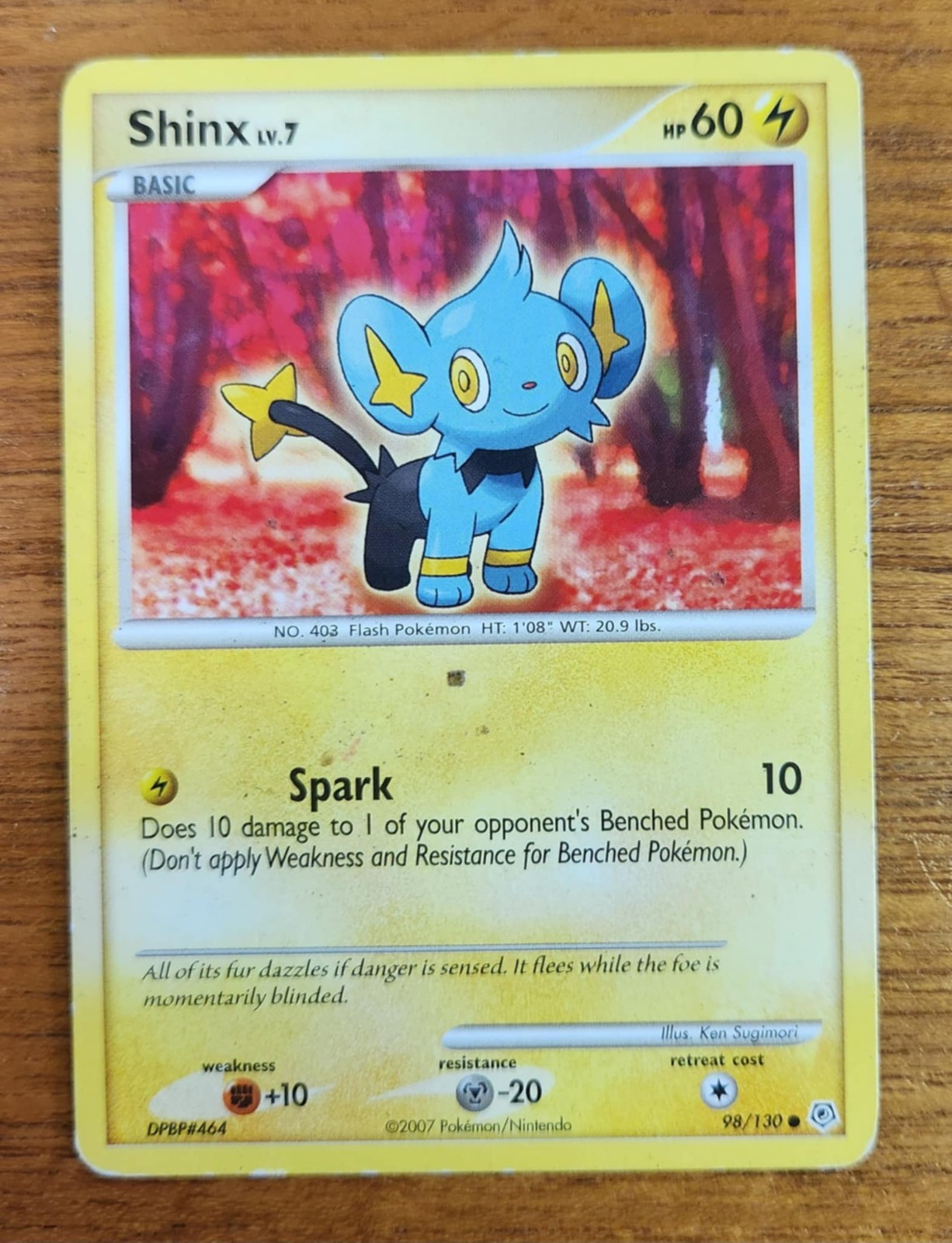 Shinx Pokemon Card, Diamond & Pearl Set 98/130