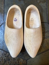 Vintage Hand-Carved Wooden Clogs   Size 34   Rustic Dutch-Style Decor or Wear