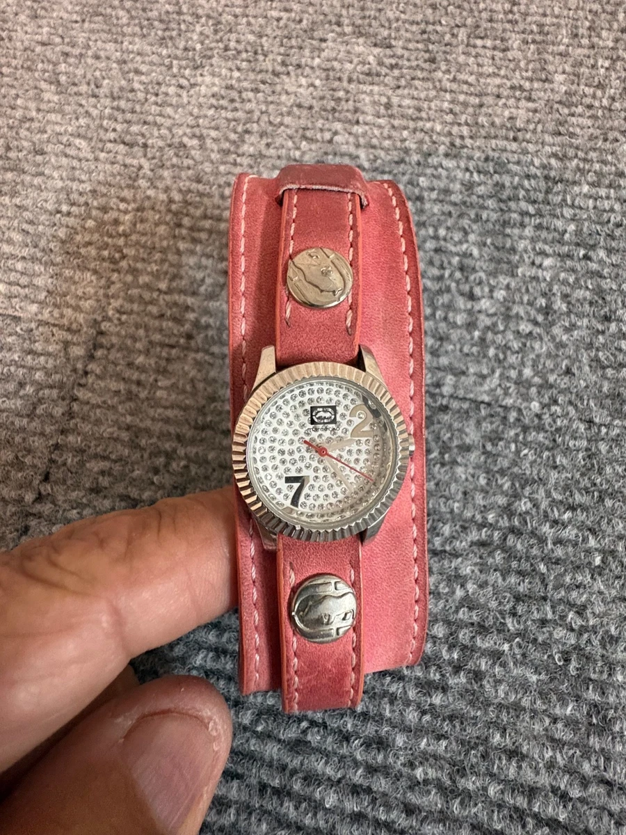 Montre Pour Femme Marc Ecko - Bracelet En Cuir Rouge - Neuve Avec étiquettes