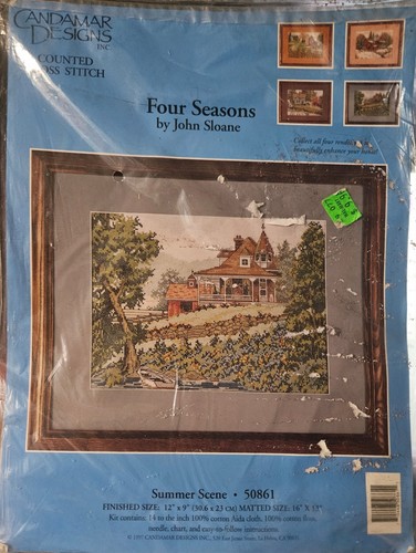 Candamar Designs Cross Stitch kit Four Seasons "Summer Scene" #50861 - Picture 1 of 2