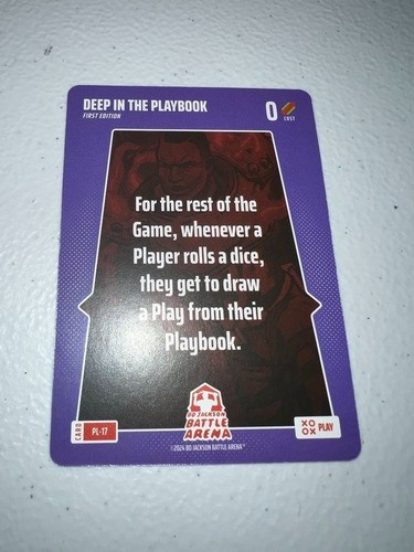 2024 Bo Jackson Battle Arena SSP Play #PL-17 First Edition Deep in the Playbook