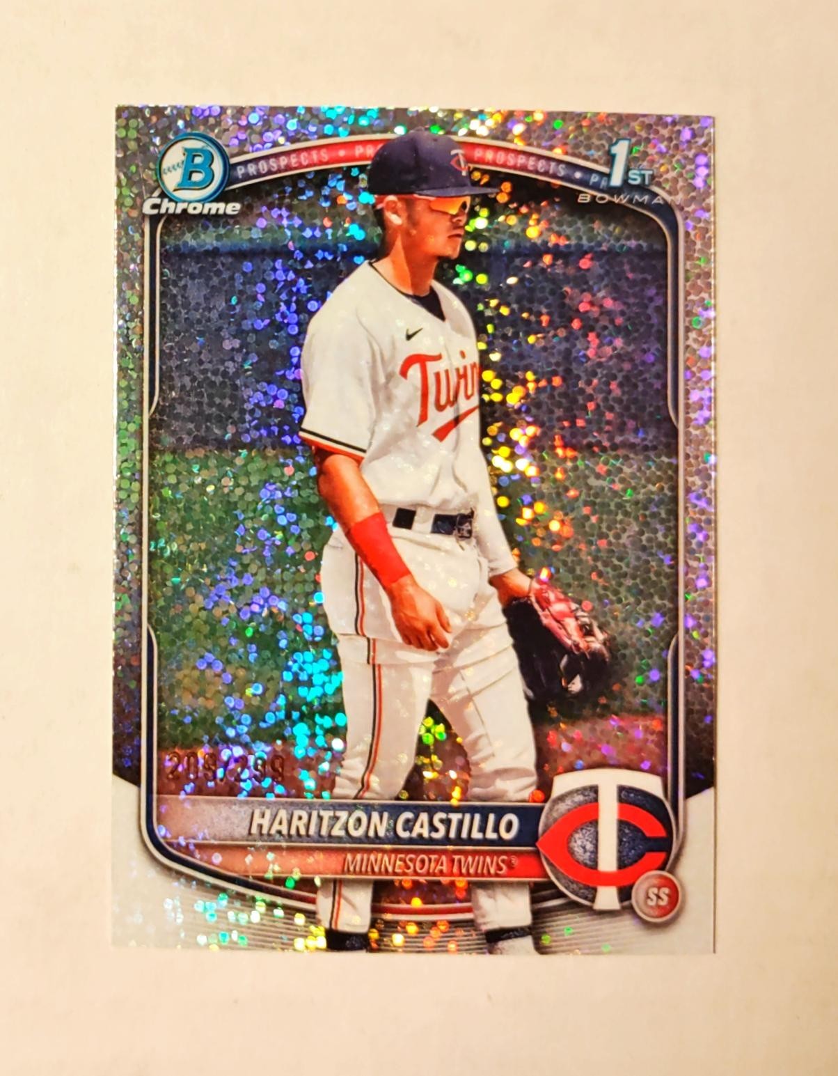 Haritzon Castillo 2025 1st Bowman Chrome SPECKLE REFRACTOR 209/299 BCP-161 RC T6
