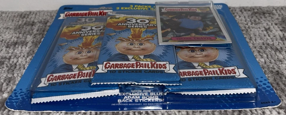 NUEVO Garbage Pail Kids 30 Aniversario Blister Paquete de 3 + 2 Tarjetas Excl. GPK SELLADO Foto 3 de 4