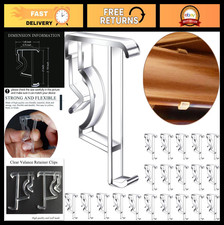 2 Inch Clear Valance Clips for Wood/Faux Wood Blinds - 20 Pack, Easy Install