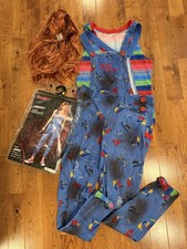 Spirit Chucky Adult Female Costume Sz M Medium 8-10 Overalls Wig Tank Top