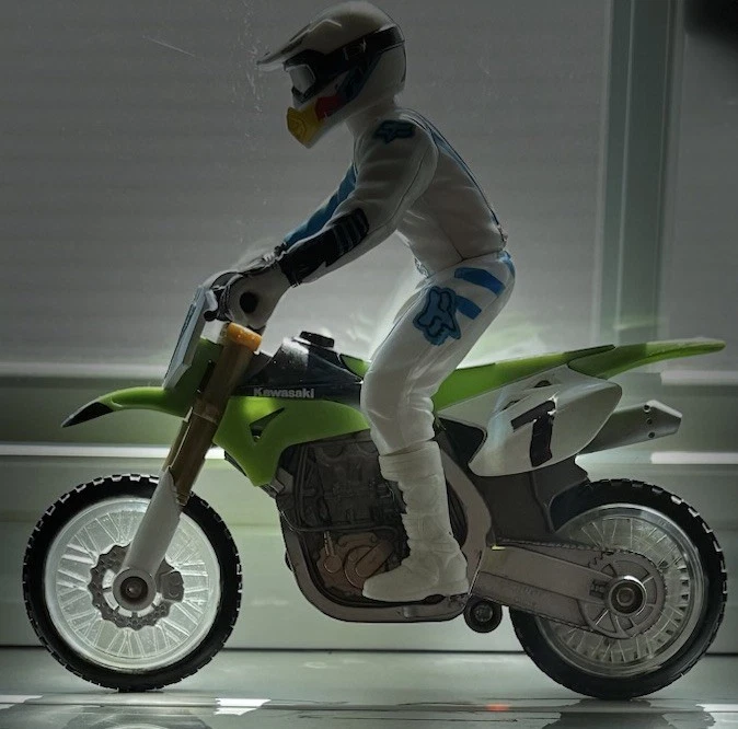 Juguete Kawasaki KX KXF James Stewart #7 Super-Cross 2006 vintage Mattel Motocross Foto 2 de 4