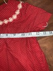 Vintage Unbranded No Size Baby Girls Hand Smocked Dress Polka Dot Lace Trim Red — photo 6