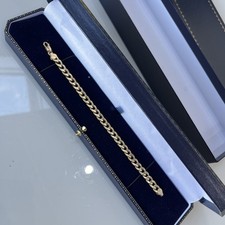 9 Ct Gold Bracelet 175 Mm X 6 Mm 5.4 Grams Boxed