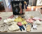 Vintage 1961 Mattel #5 Blonde Ponytail Barbie w/Case 1962 27 Pc Clothing Nurse