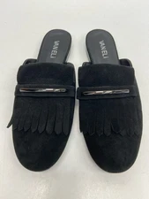 Vaneli  Size 6.5 Black Fringe Mules