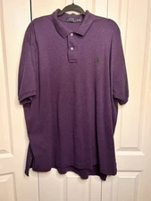 Polo Ralph Lauren Polo Shirt Men XXL Big Purple Short Sleeve Pony Logo Flaw