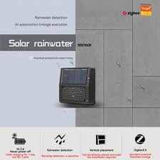 Wireless Solar Rain Sensor Smart Home Real-time Detector Smart Life Zigbee App